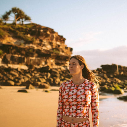 Cali Rashie in Sunburst by Sunfolk Swimwear Australia