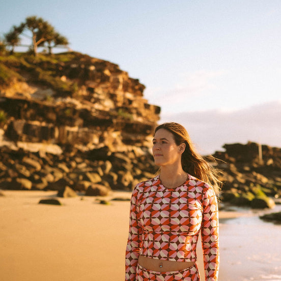 Cali Rashie in Sunburst by Sunfolk Swimwear Australia