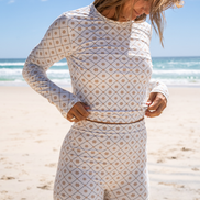 Cali Rashie in Dune Daisy by Sunfolk Swimwear Australia