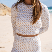 Cali Rashie in Dune Daisy by Sunfolk Swimwear Australia