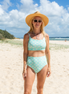 Women's crop bralette bikini top in Wildflower print, by Sunfolk Swimwear Australia