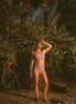 Women's high waisted bikini bottoms in Electric Dusk print, by Sunfolk Swimwear Australia