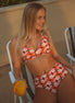 Women's High Waisted Bikini Bottoms in Sunburst print by Sunfolk Swimwear Australia