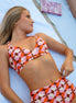 Women's triangle bikini top in Sunburst print, by Sunfolk Swimwear Australia