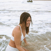 Willow Triangle Bralette bikini top in Dune Daisy by Sunfolk Swimwear Australia
