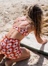 Women's triangle bikini top in Wildflower print, by Sunfolk Swimwear Australia